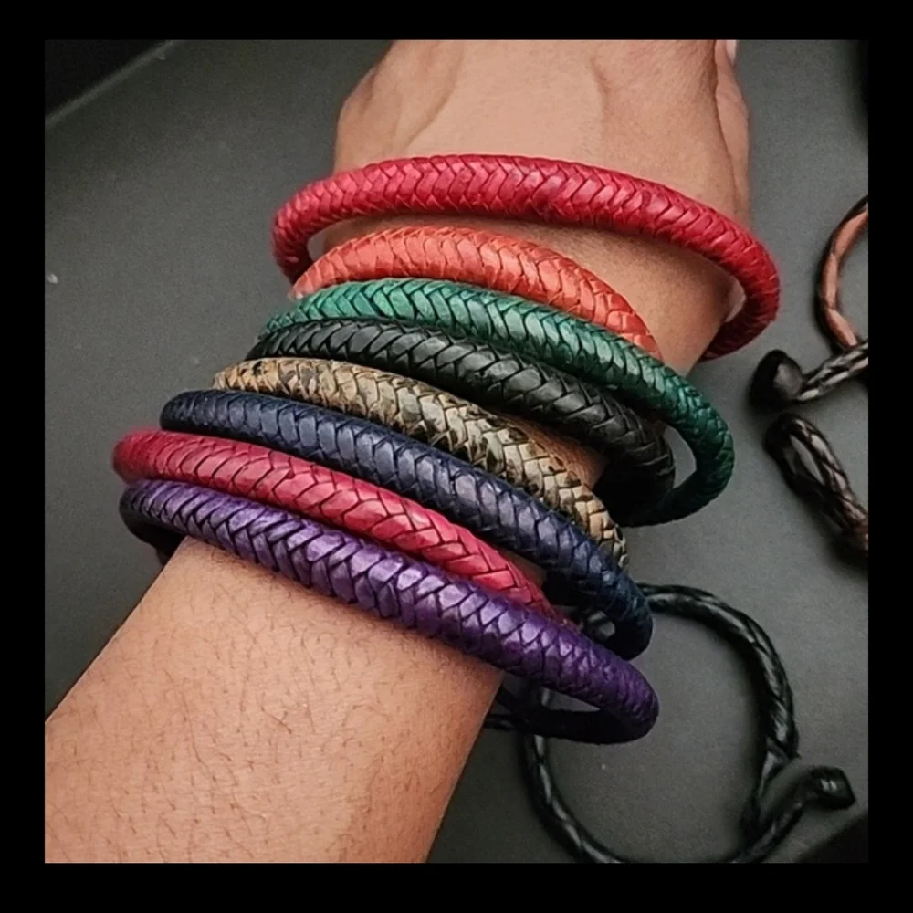 African Braided Leather Bracelet